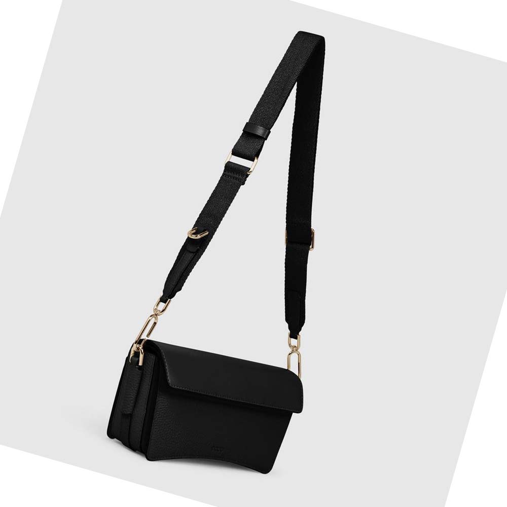 Ecco TEXTUREBLOCK PINCH COMPACT Skulderveske Dame Svarte | NO 385KOR